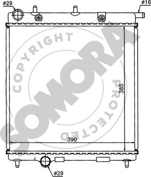 Somora 050440D - Радиатор, охлаждане на двигателя vvparts.bg