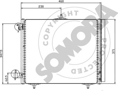 Somora 050460 - Кондензатор, климатизация vvparts.bg