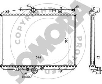 Somora 052340C - Радиатор, охлаждане на двигателя vvparts.bg