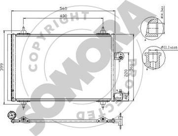 Somora 052360A - Кондензатор, климатизация vvparts.bg