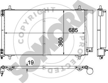 Somora 052360B - Кондензатор, климатизация vvparts.bg