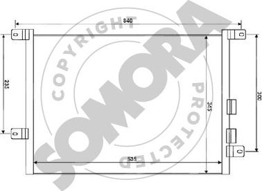 Somora 010160A - Кондензатор, климатизация vvparts.bg