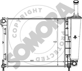 Somora 080240 - Радиатор, охлаждане на двигателя vvparts.bg
