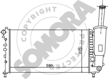 Somora 081440 - Радиатор, охлаждане на двигателя vvparts.bg