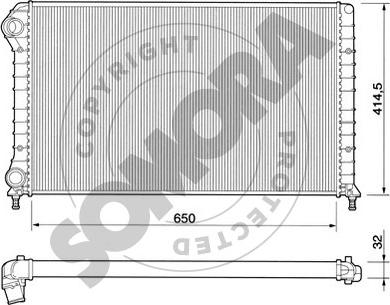 Somora 088040 - Радиатор, охлаждане на двигателя vvparts.bg