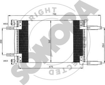 Somora 088060D - Кондензатор, климатизация vvparts.bg