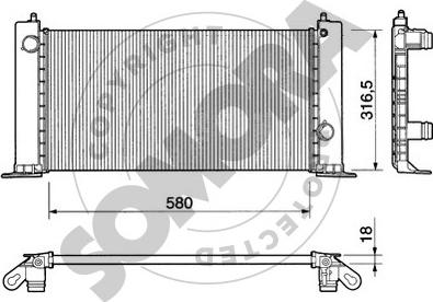 Somora 082340 - Радиатор, охлаждане на двигателя vvparts.bg