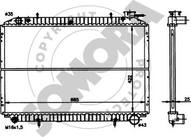 Somora 194340 - Радиатор, охлаждане на двигателя vvparts.bg
