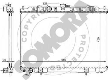 Somora 195540 - Радиатор, охлаждане на двигателя vvparts.bg