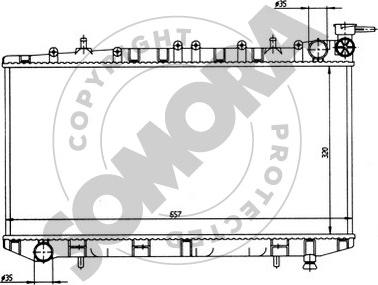 Somora 193341 - Радиатор, охлаждане на двигателя vvparts.bg