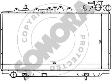 Somora 192241 - Радиатор, охлаждане на двигателя vvparts.bg