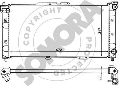Somora 164240 - Радиатор, охлаждане на двигателя vvparts.bg