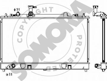 Somora 161140A - Радиатор, охлаждане на двигателя vvparts.bg