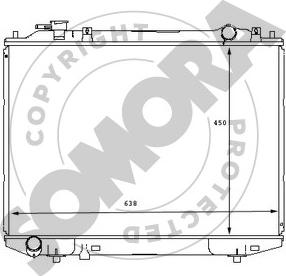 Somora 168040 - Радиатор, охлаждане на двигателя vvparts.bg