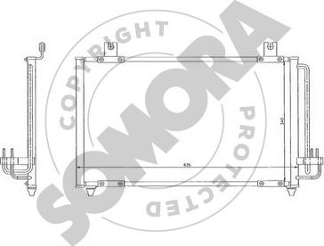 Somora 110960 - Кондензатор, климатизация vvparts.bg