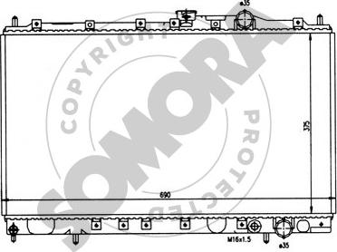 Somora 180640 - Радиатор, охлаждане на двигателя vvparts.bg