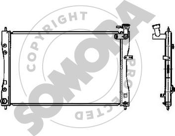 Somora 181240A - Радиатор, охлаждане на двигателя vvparts.bg