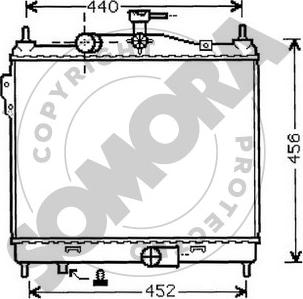 Somora 130540B - Радиатор, охлаждане на двигателя vvparts.bg