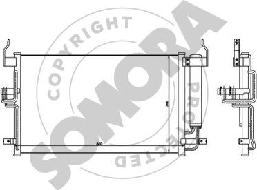 Somora 132260 - Кондензатор, климатизация vvparts.bg