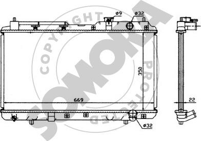 Somora 127040 - Радиатор, охлаждане на двигателя vvparts.bg