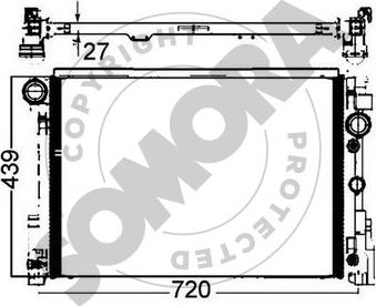 Somora 171440 - Радиатор, охлаждане на двигателя vvparts.bg