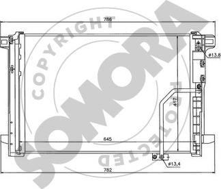 Somora 171460 - Кондензатор, климатизация vvparts.bg