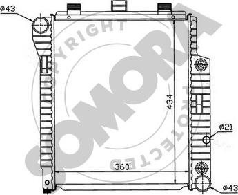Somora 171240J - Радиатор, охлаждане на двигателя vvparts.bg
