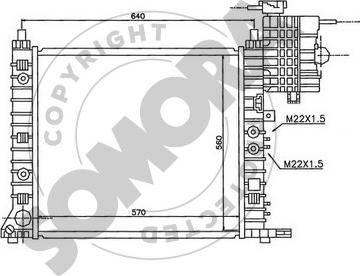 Somora 173040A - Радиатор, охлаждане на двигателя vvparts.bg