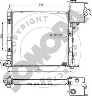 Somora 173040B - Радиатор, охлаждане на двигателя vvparts.bg