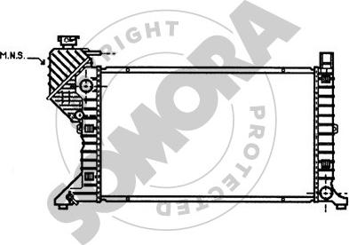 Somora 172240 - Радиатор, охлаждане на двигателя vvparts.bg