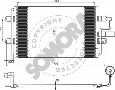 Somora 350960B - Кондензатор, климатизация vvparts.bg