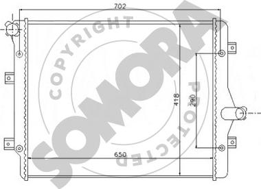 Somora 351040C - Радиатор, охлаждане на двигателя vvparts.bg