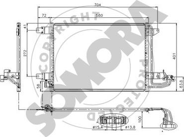 Somora 351060 - Кондензатор, климатизация vvparts.bg