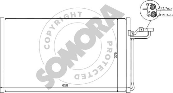 Somora 361460B - Кондензатор, климатизация vvparts.bg