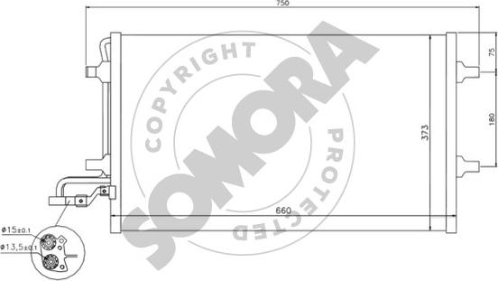 Somora 361460C - Кондензатор, климатизация vvparts.bg