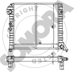 Somora 361040 - Радиатор, охлаждане на двигателя vvparts.bg