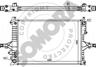 Somora 363340A - Радиатор, охлаждане на двигателя vvparts.bg