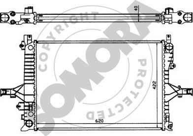 Somora 363340 - Радиатор, охлаждане на двигателя vvparts.bg