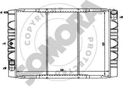Somora 362046 - Радиатор, охлаждане на двигателя vvparts.bg