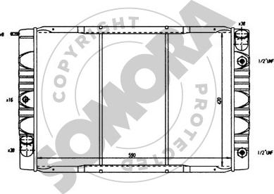 Somora 362048 - Радиатор, охлаждане на двигателя vvparts.bg