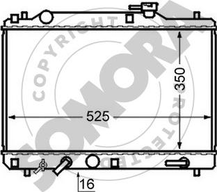 Somora 302040A - Радиатор, охлаждане на двигателя vvparts.bg