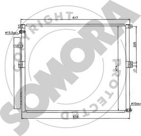 Somora 319660 - Кондензатор, климатизация vvparts.bg