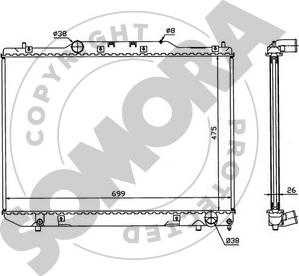 Somora 315140B - Радиатор, охлаждане на двигателя vvparts.bg