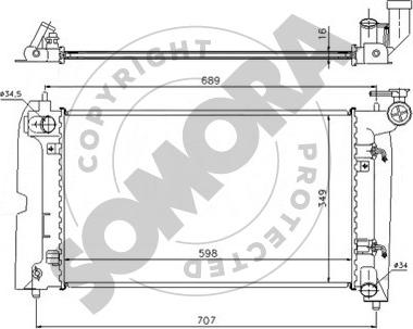 Somora 318140A - Радиатор, охлаждане на двигателя vvparts.bg