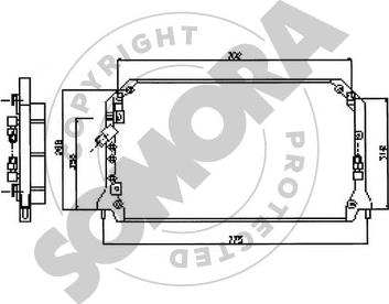 Somora 313260A - Кондензатор, климатизация vvparts.bg