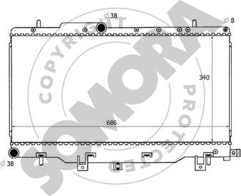 Somora 331140B - Радиатор, охлаждане на двигателя vvparts.bg