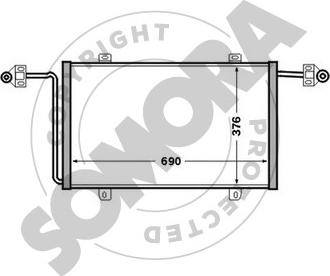 Somora 245560C - Кондензатор, климатизация vvparts.bg