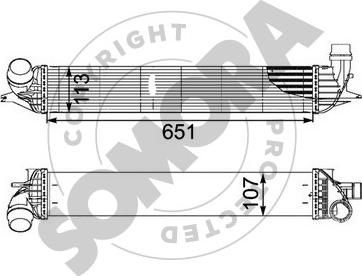 Somora 242445A - Интеркулер (охладител за въздуха на турбината) vvparts.bg