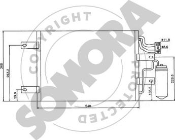 Somora 216060A - Кондензатор, климатизация vvparts.bg