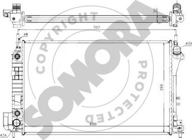 Somora 210640C - Радиатор, охлаждане на двигателя vvparts.bg